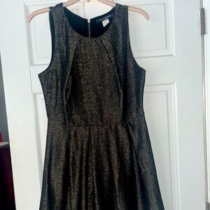 Black and gold dress